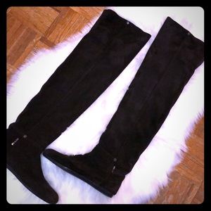 Prada Sport thigh-high boots. Suede. Made in Italy